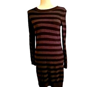 NWOT Joe Fresh grey and black striped longsleeve sweater dress Size S/P